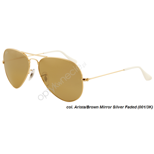 Ray-Ban Aviator rb3025 col. 001/3K rozm. 55/14 - okulary przeciwsłoneczne Mirror Silver Faded
