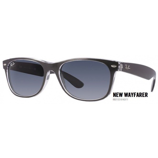 New Wayfarer rb 2132 kol. 6143/71 rozm. 55/18 - okulary przeciwsłoneczne
