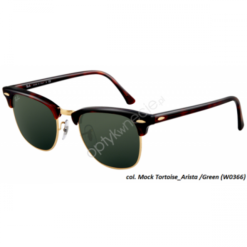 Ray-Ban Clubmaster rb 3016 col. w0366 rozm. 49/21 - okulary przeciwsłoneczne