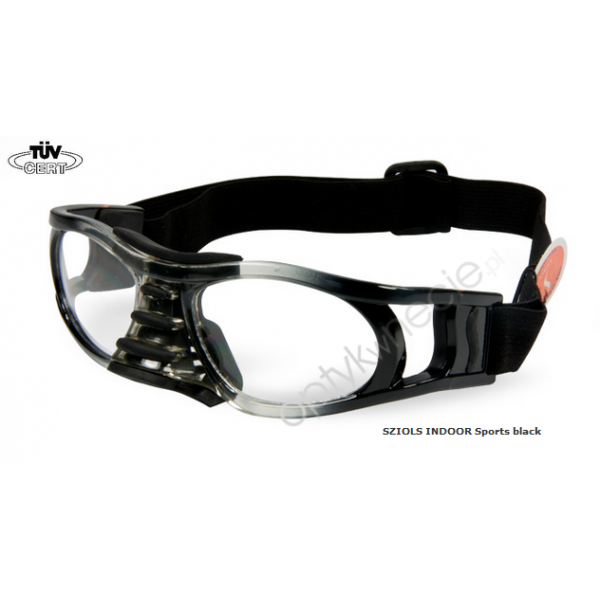 okulary sportowe Sziols Indoor Sports w rozmiarze M dla młodzieży i dorosłych kolor Black