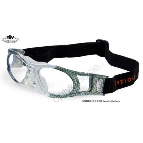 okulary sportowe Sziols Indoor Sports w rozmiarze M dla młodzieży i dorosłych kolor Carbon Clear