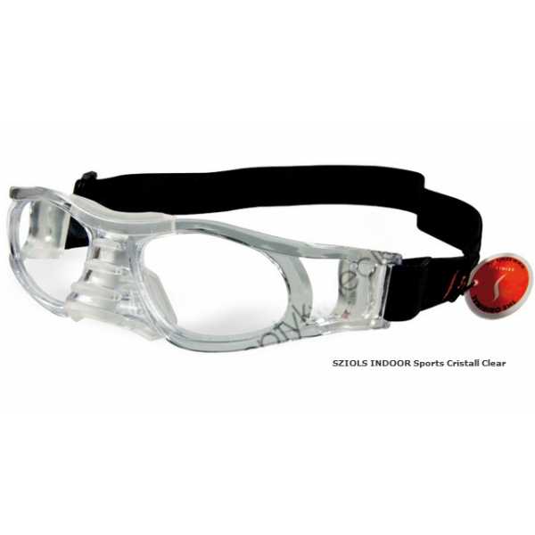 okulary sportowe Sziols Indoor Sports w rozmiarze M dla młodzieży i dorosłych kolor Cristall Clear