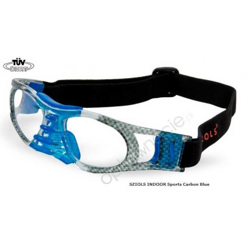 okulary sportowe Sziols Indoor Sports w rozmiarze M dla młodzieży i dorosłych kolor Carbon Blue