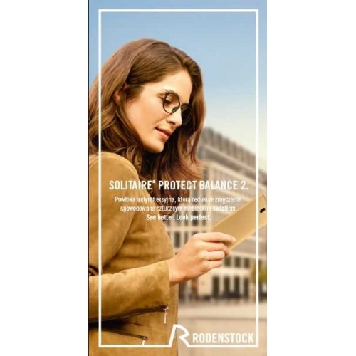 szkła okularowe plastikowe perfalit 1.67 solitaire protect balance rodenstock