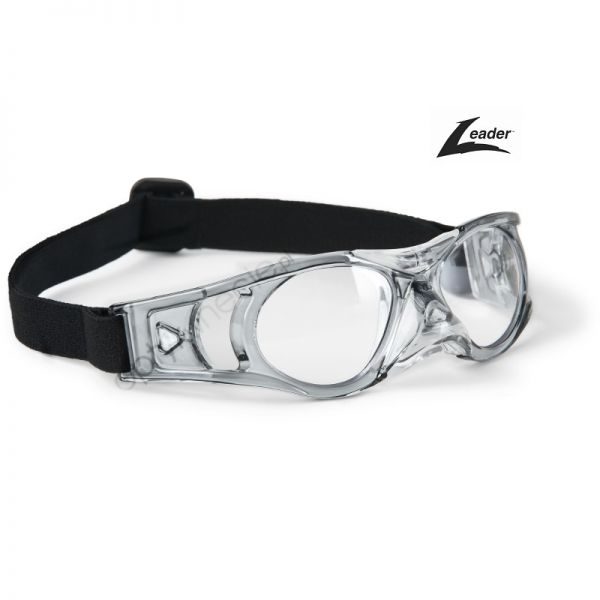 okulary sportowe ochronne korekcyjne Leader Bounce Junior szare dymione