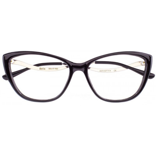 damskie oprawki okulary korekcyjne dek-optica Bella czarne kolor 0012