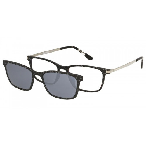 damskie oprawki okulary korekcyjne z nakładką przeciwsłoneczną Solano CL 90102 D czarne