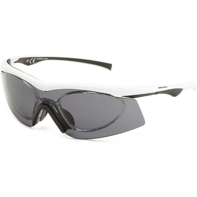 okulary sportowe korekcyjne Solano sp 60009 G czarne z białym