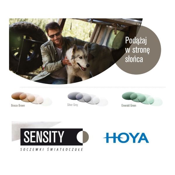 relaksacyjne szkła fotochromowe Hoya Sync III Sensity