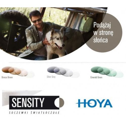 relaksacyjne szkła fotochromowe Hoya Sync III Sensity