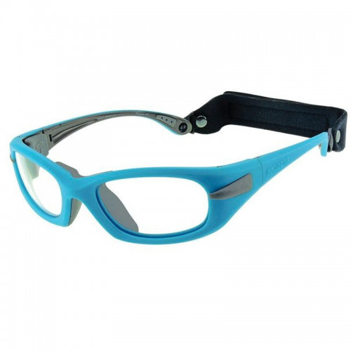 okulary sportowe progear eyeguard z zausznikami kolor niebieski neonowy
