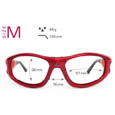 Okulary Leader c2 rozmiar M czerwone